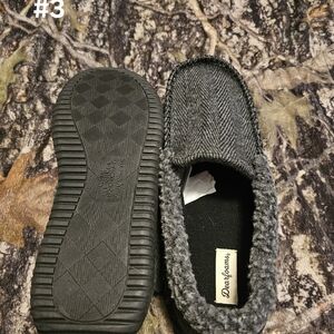 Dearfoams Charcoal Herringbone Slippers